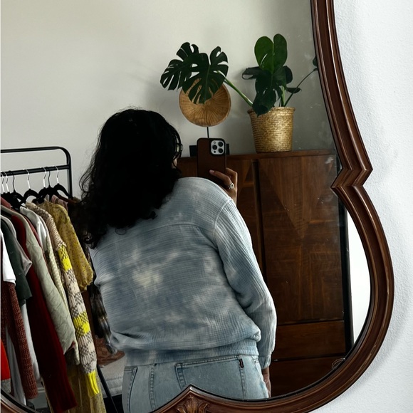 Universal thread, blue, tie-dye, bomber button up - Picture 2 of 5